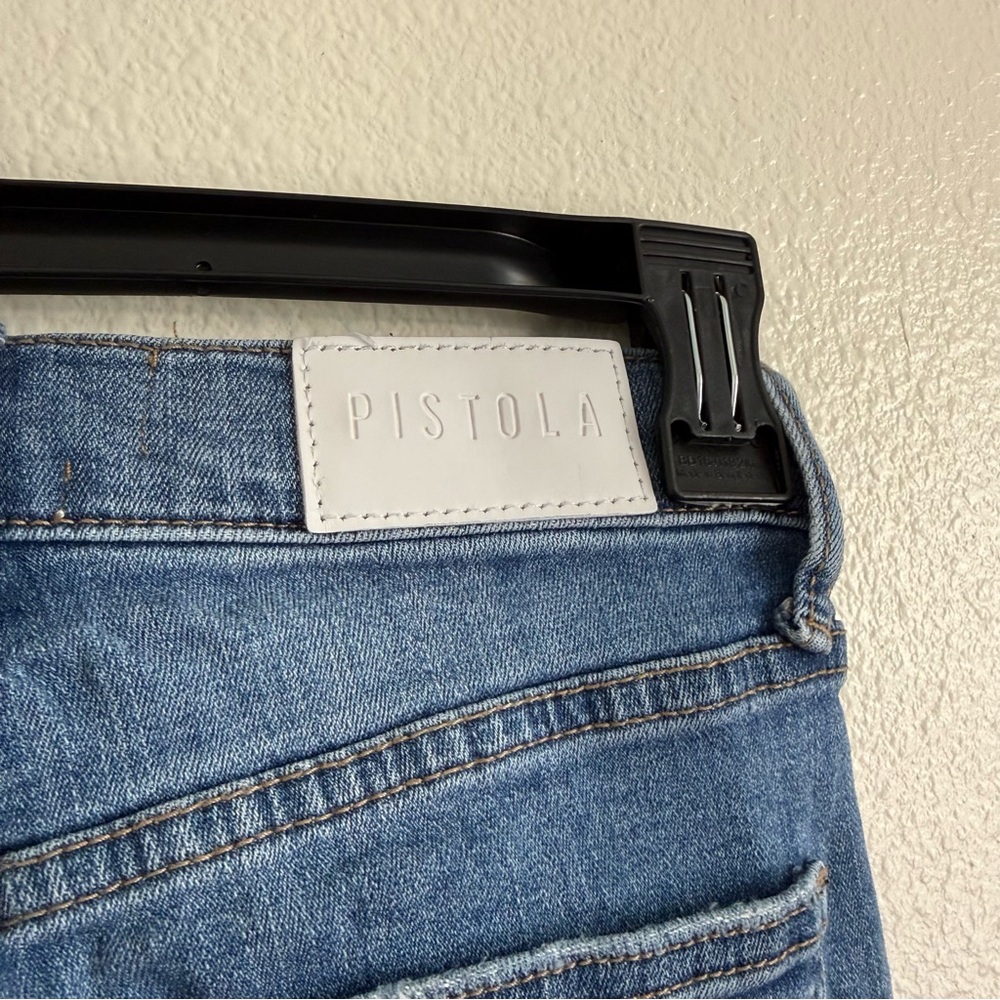 Pistola High-Rise Skinny w/ Medium Blue Wash and Raw Edge Hem (Box F) - Picture 9 of 10